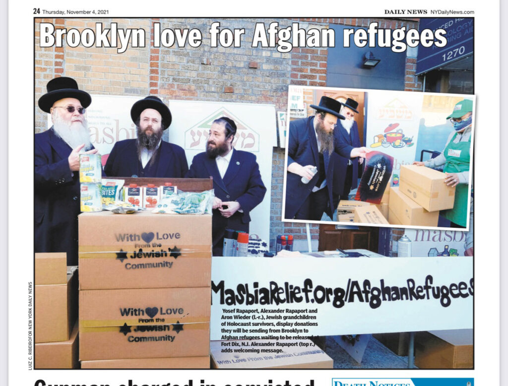 Masbia Relief In New York Daily News Brooklyn Love For Afghan Refugees 6727